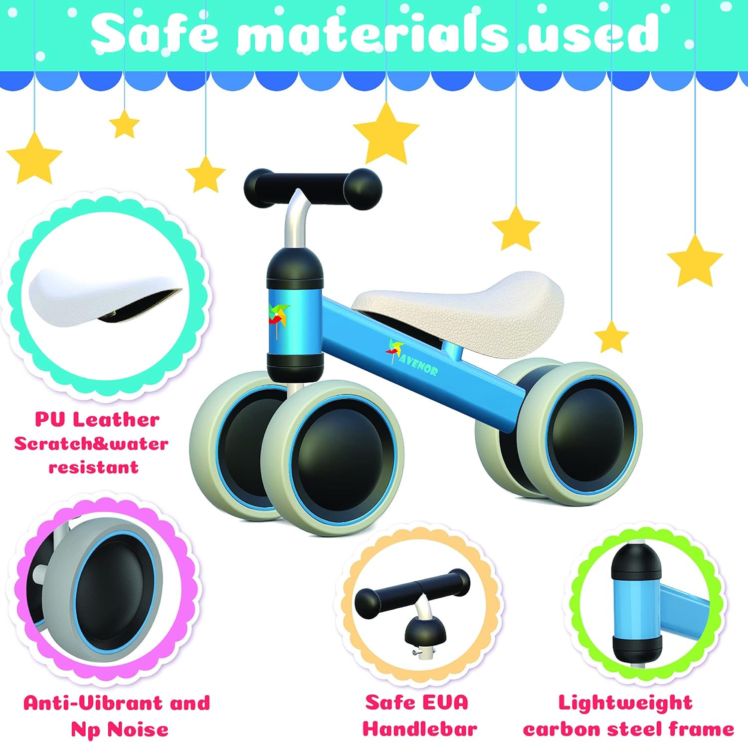 Avenor Baby Balance Bike — Blue - Image 2